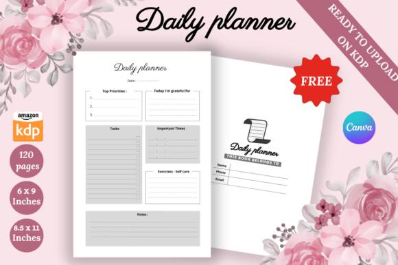 Download FREE KDP Interior Daily Planner - Free Collection