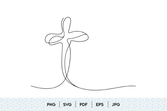Download Christian Cross Line Art SVG - Premium Bundle