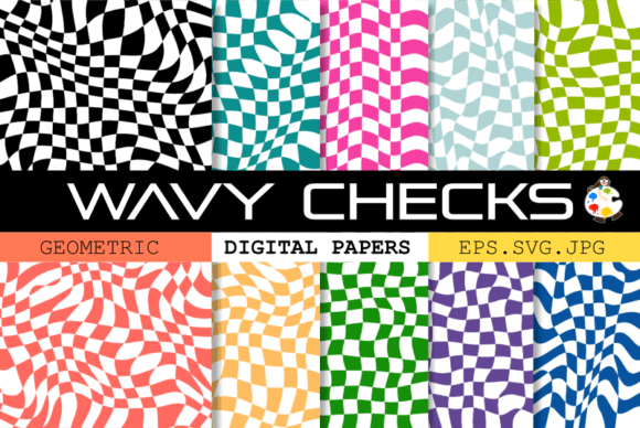 Download Wavy Warped Checkered Background Papers - Premium Resources