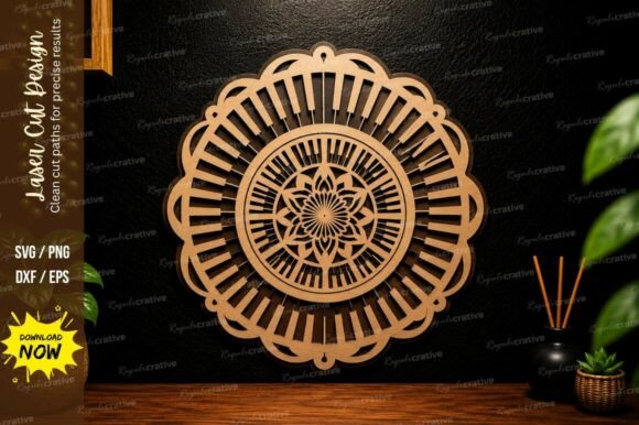 Download Ornamental Mandala Laser Cut SVG Design - Ornamental mandala Collection